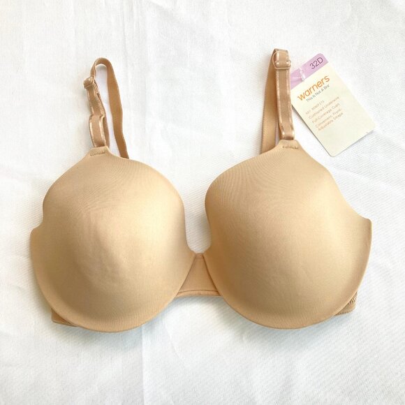 Warner's This Is Not A Bra Cushioned Underwire T-Shirt Bra 32D Nude 01593 NWT - Picture 2 of 10